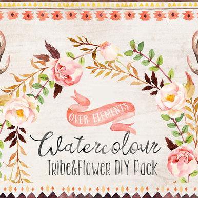 Watercolor Clipart, Floral Frame Png, Wedding..