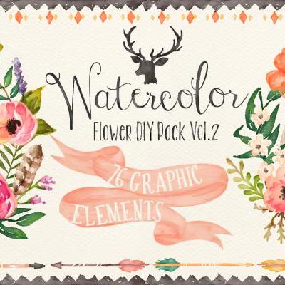 Watercolor clipart, Floral Frame PNG, wedding bouquet, arrangement, bouquet, digital paper, green flowers, bridal shower, for blog banner