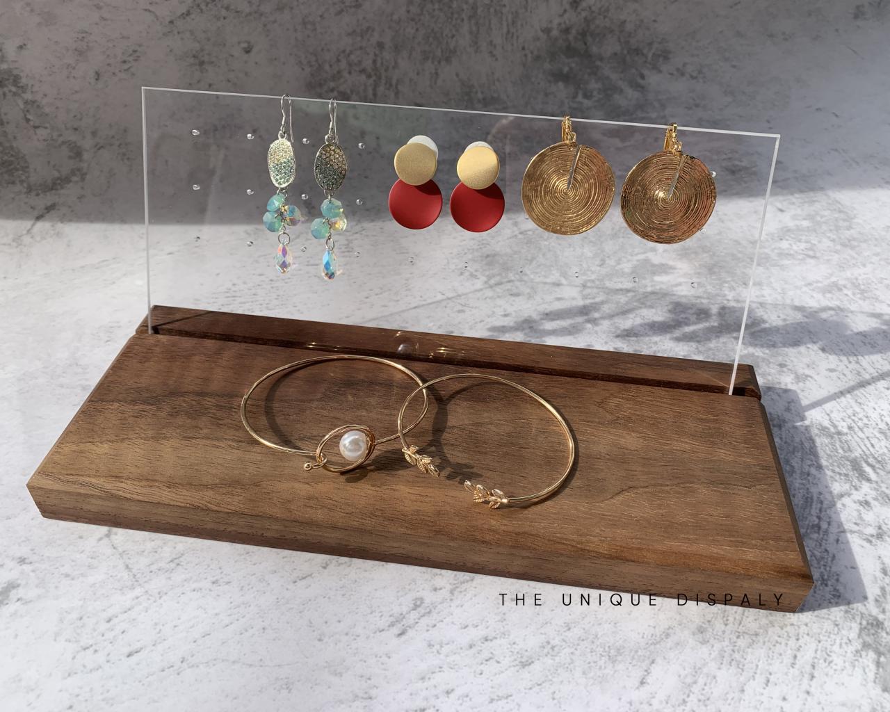 Jewelry Display, Jewelry Display Stand, Jewelry Earring Organizer, Earrings Stand, Earring Holder, Jewelry Holder, Wood Display Stand, 717