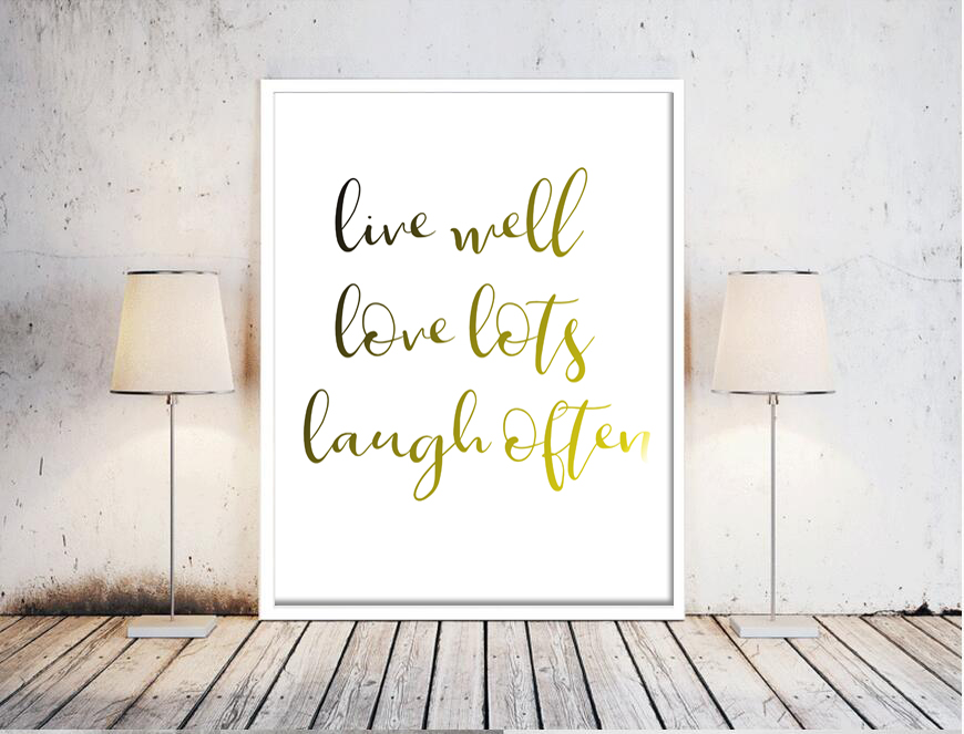 Typography Print, Wedding Decor, Printable Quote, Inspirational Quote, Wall Art, Inspirational, Instant Download, Bedroom Art,live Well Love Lots
